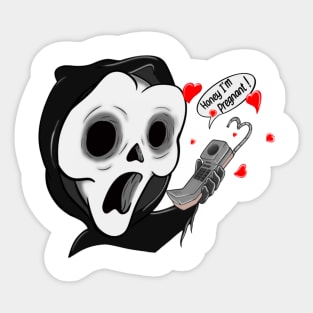 Scream Ghostface honey I’m pregnant Sticker